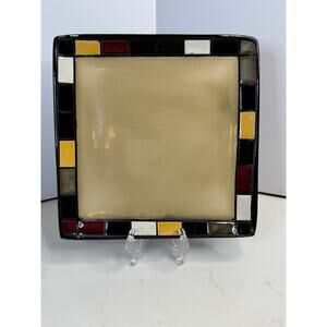 2 Home Trends MOSAIC 7.5" Tile Square Bread Plates Warm Neutral DISCONTINUED